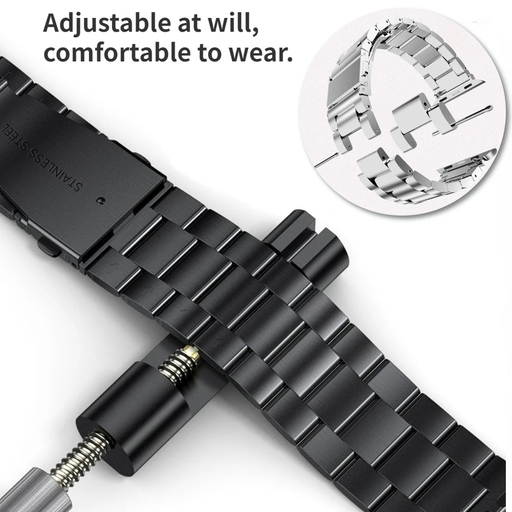 Metal Strap for Apple Watch band 49mm 45mm 41mm 44mm 40mm 42 46 38mm Stainless steel Bracelet iWatch 10 Ultra 9 8 7 6 5 SE Strap
