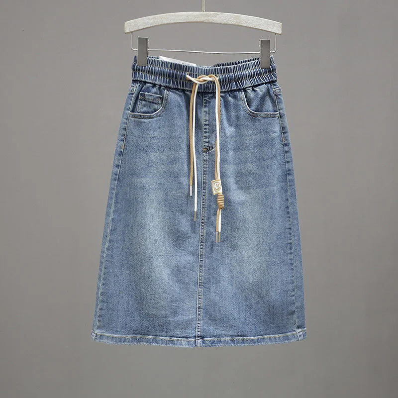 Denim Maxi Skirt Spring Summer Women.
