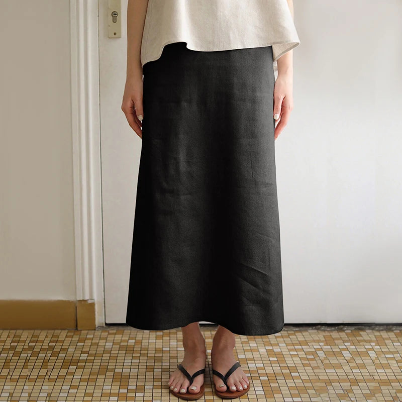 100% Linen Long Skirts For Women.