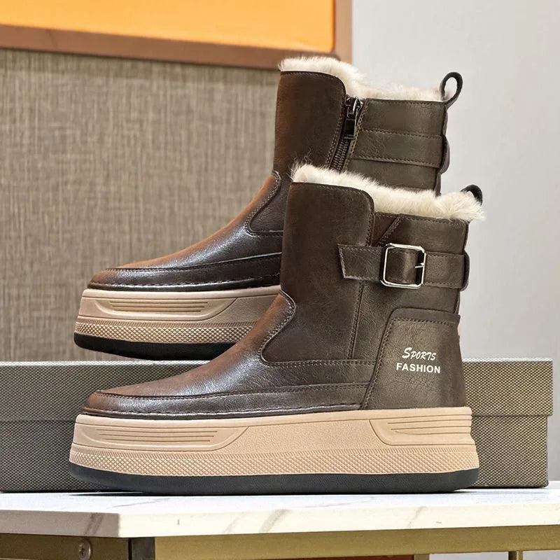 Women's winter snow boots, comfortable cotton, warm and perfect for slipping.