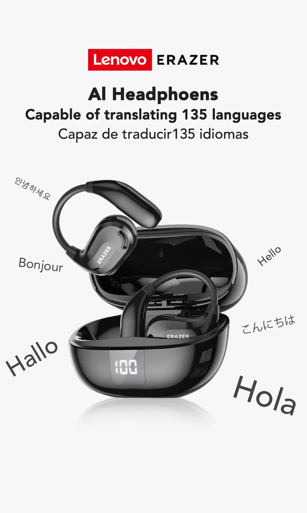 XT66PRO ASMR Bluetooth Headphones with DIY app, AI translator.