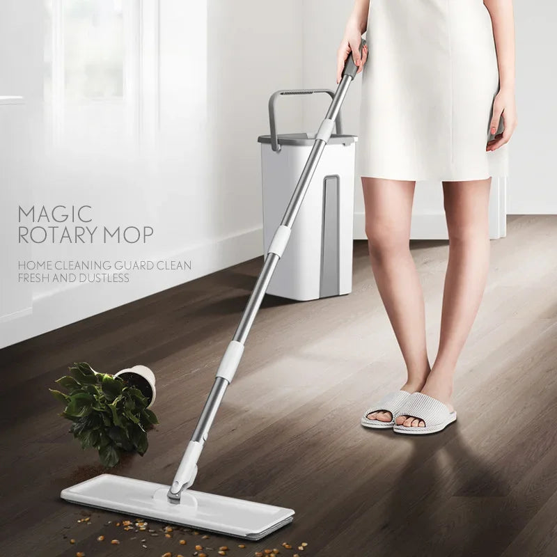 Mop with Bucket Set Wet Dry Magic Cleaning Tool for Home.