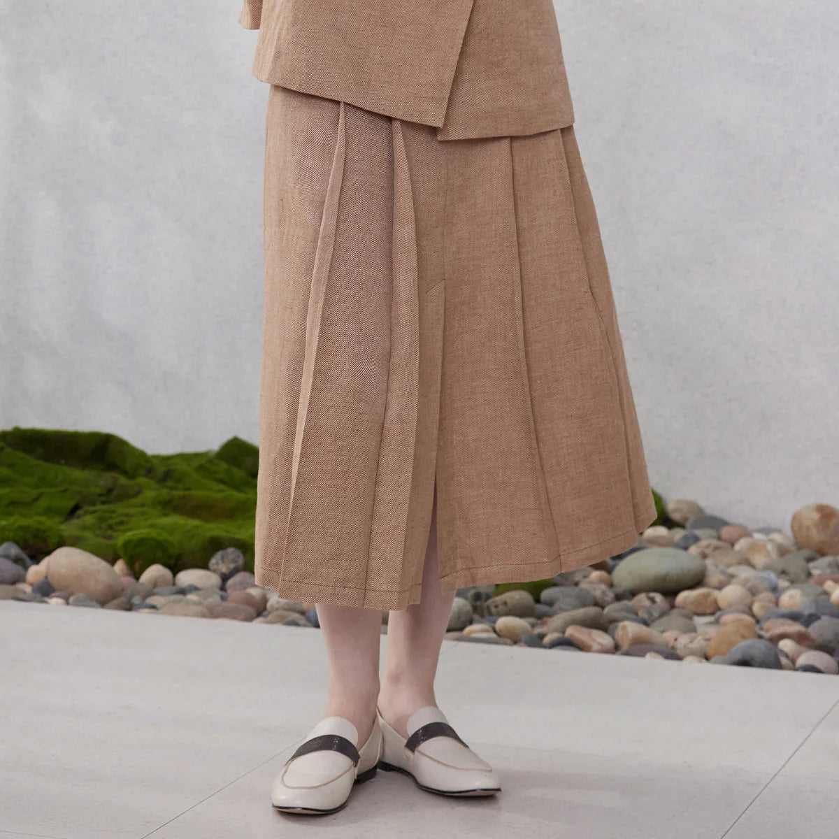 K2118W Lady High Quality 100% Linen Skirts.