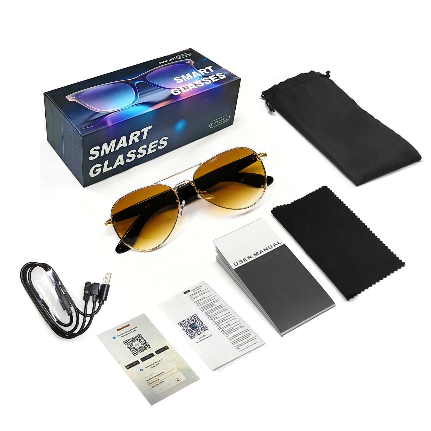 Smart Audio Glasses with AI and Translation .