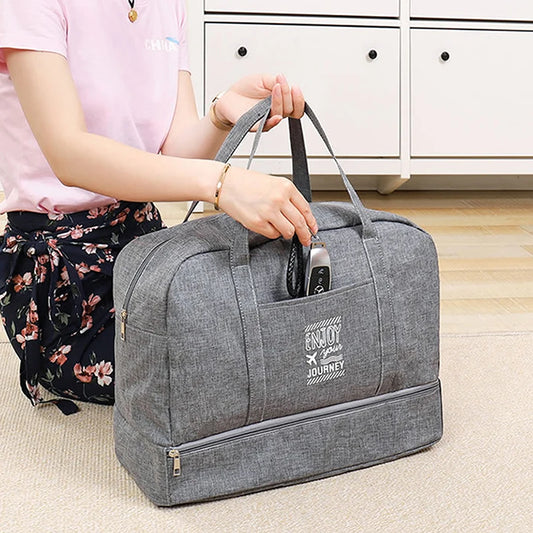 Fashion Folding Travel Bag Women Oxford Travel Weekend Overnight Bags.