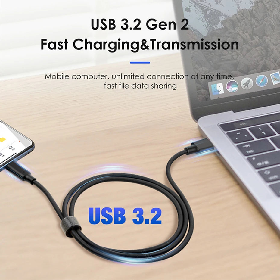 10Gbps USB 3.2 Gen 2 Type C Cable For iPhone.