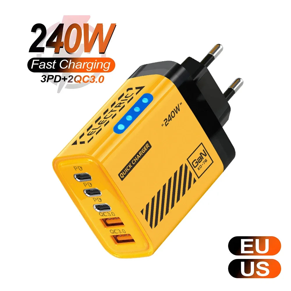 5-port fast charger.