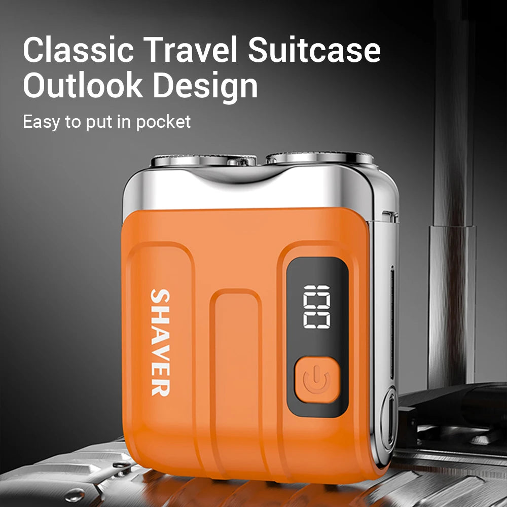 Smart, waterproof electric shaver for travel.