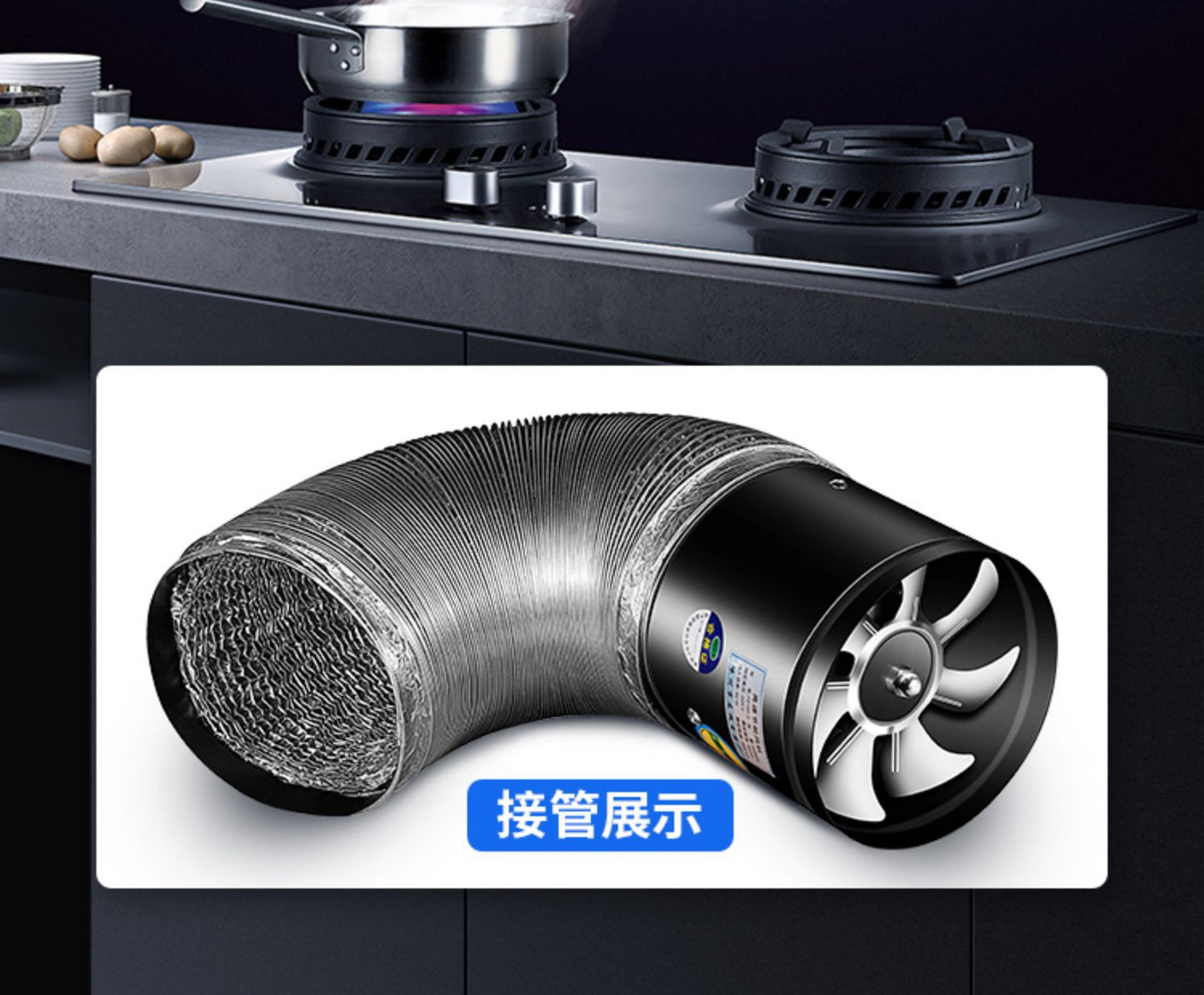 4''6'' 220V Metal Duct Exhaust Fan Air Ventilator Pipe Ventilation.