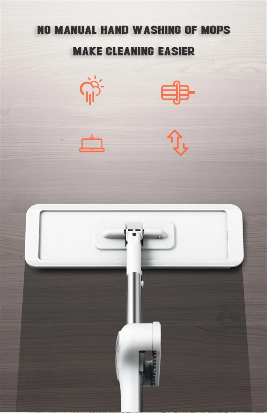 Magic Self-Cleaning Squeeze Mop Microfiber.