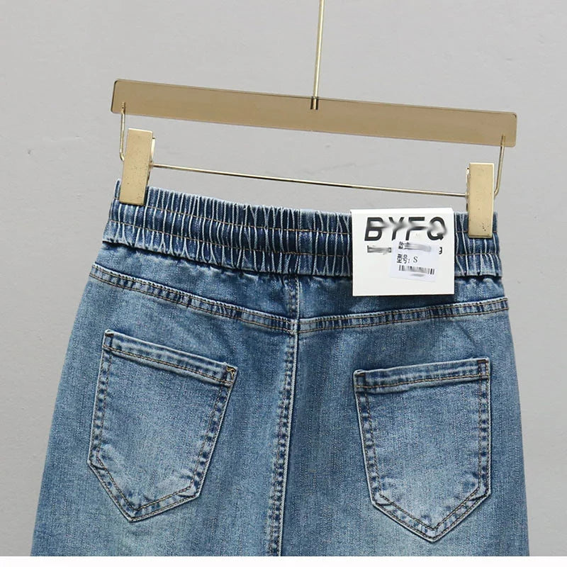 Denim Maxi Skirt Spring Summer Women.