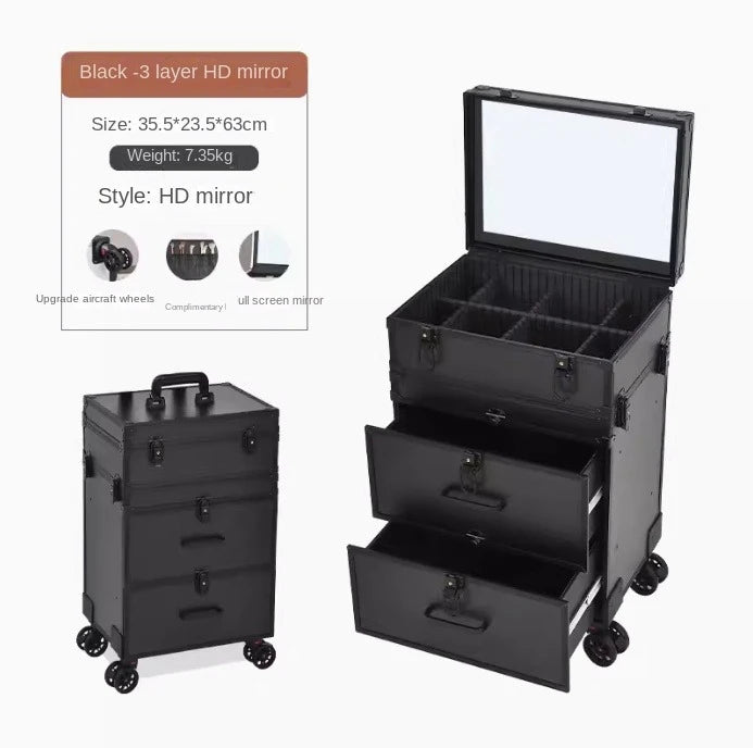 Makeup Bag 3-in-1 Suitcase Professional Manicure.