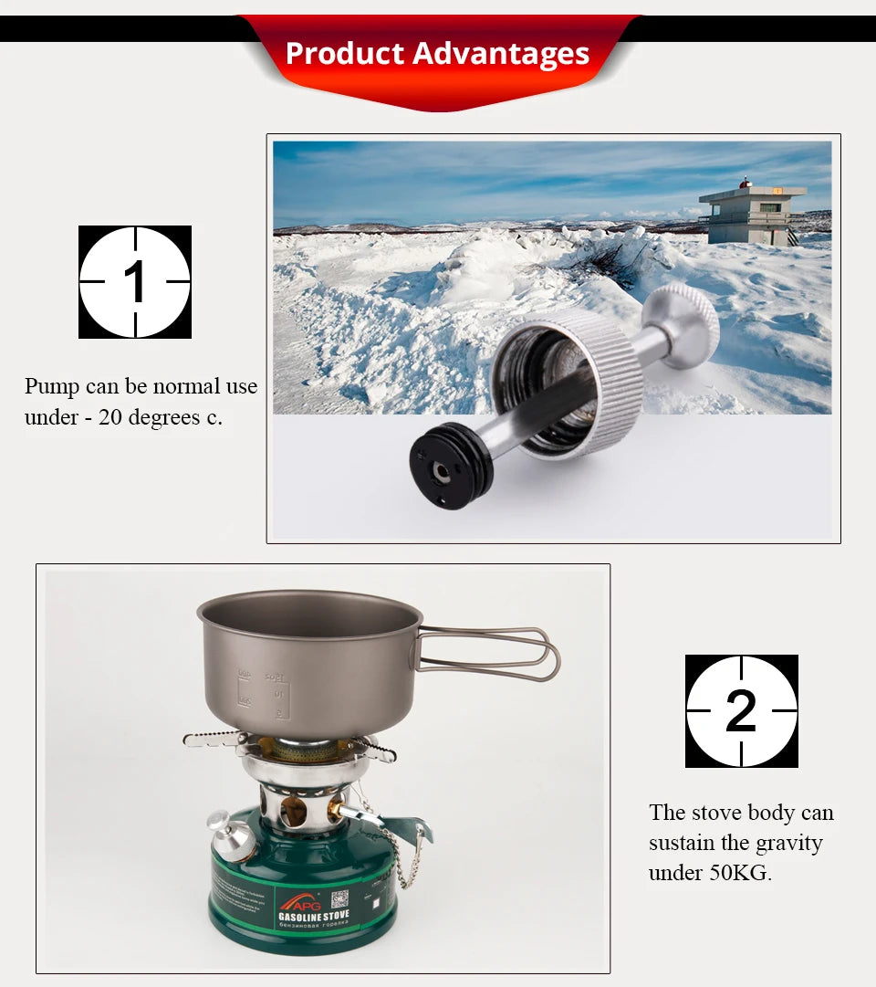 APG Camping Gasoline Stove Oil Stove Burners with Silencer.