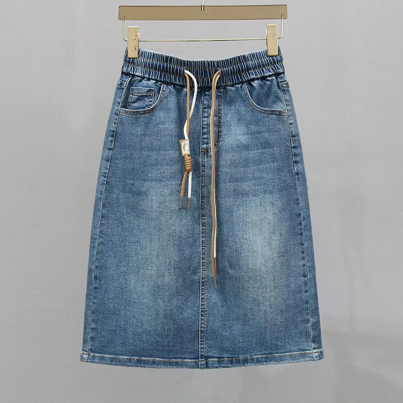 Denim Maxi Skirt Spring Summer Women.