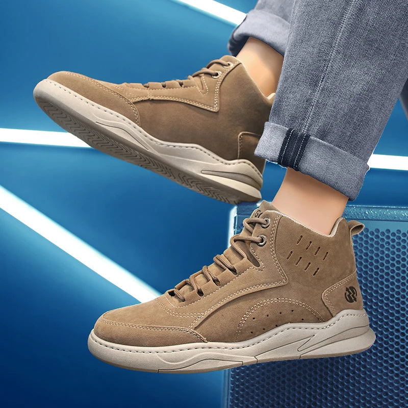 High Top Boots Men's Shoes Motorcycle Ankle Boot Shoes for Men Winter Boots Men's