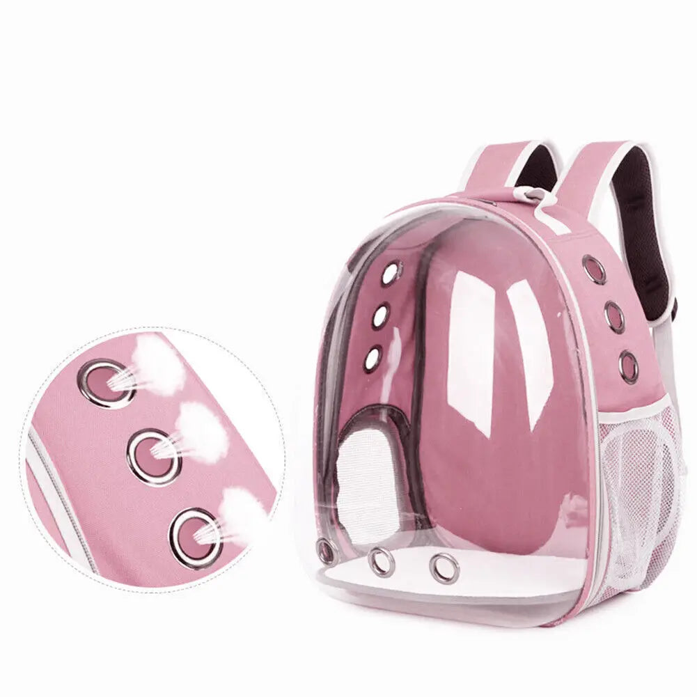 TitleTransparent portable pet backpack.
*


t Backpack