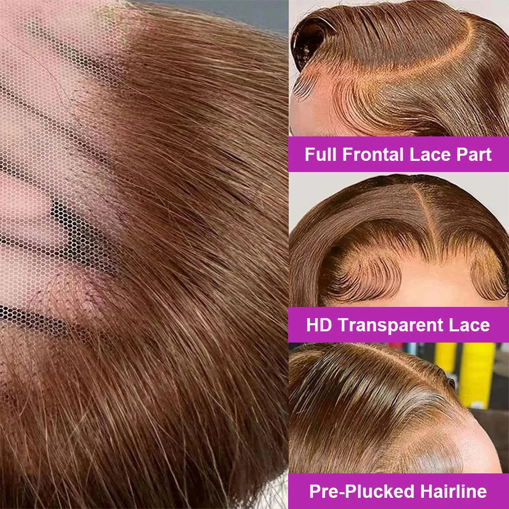 Chocolate Lace Frontal Glueless Human Hair.