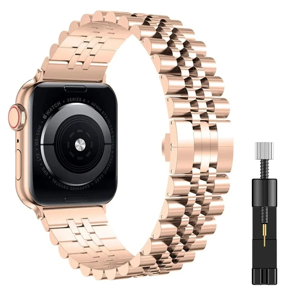 Stainless steel fashion strap is suitable for Apple Watch 38/40/41mm42/44/45/49mm,metal strap is suitable for IWatch 987654321SE