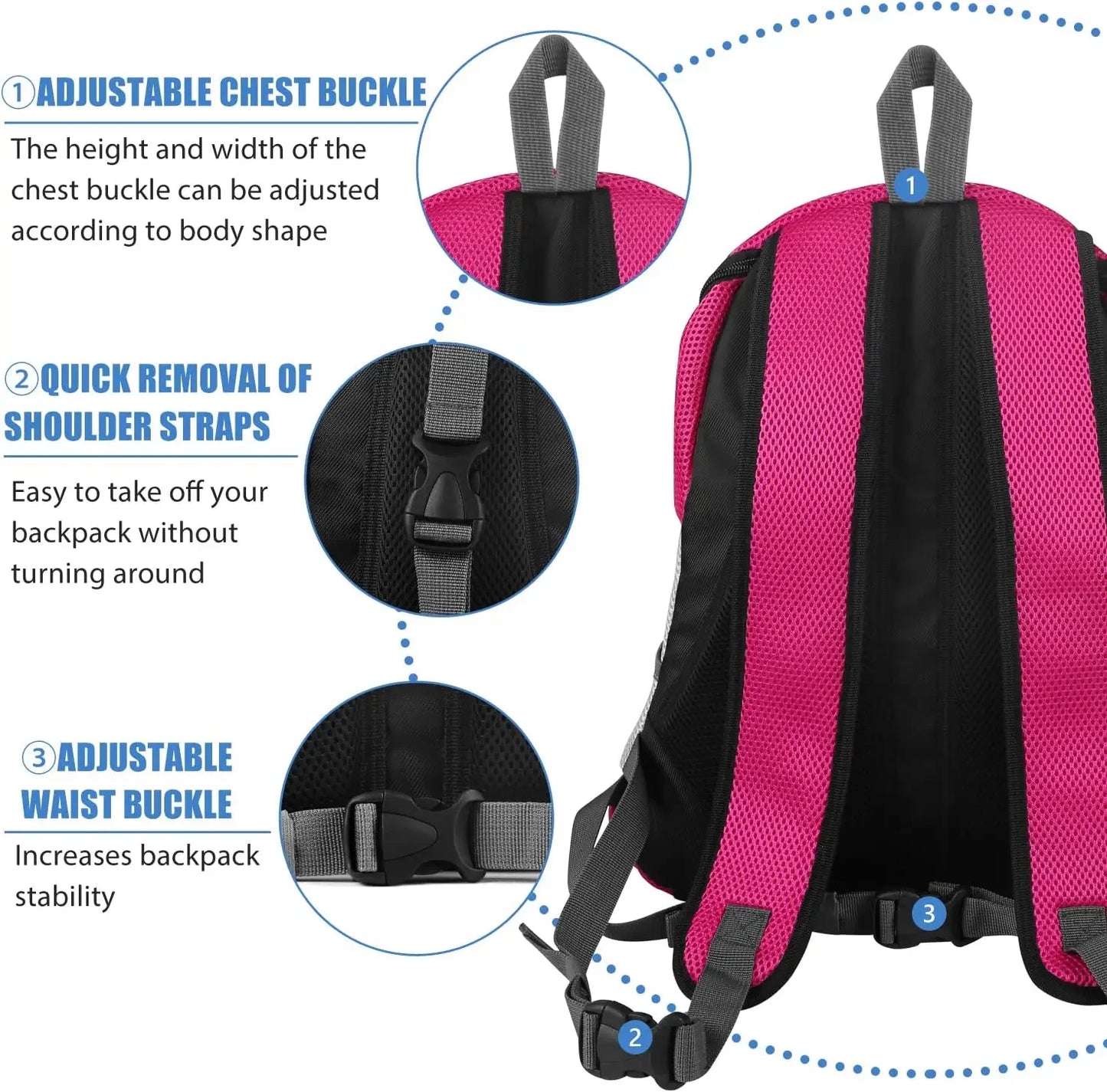 Portable travel backpack with double handles for pets.