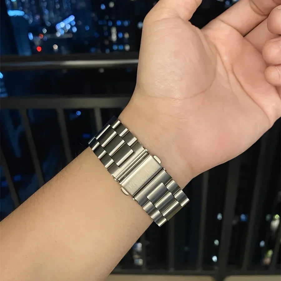 Stainless steel metal men and women watch bands, compatible with Apple Watch 38/40/41mm42/44/45/49mm, suitable for Iwatch 987654