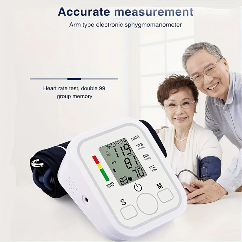 Automatic upper arm blood pressure monitor. sphygmomanometer