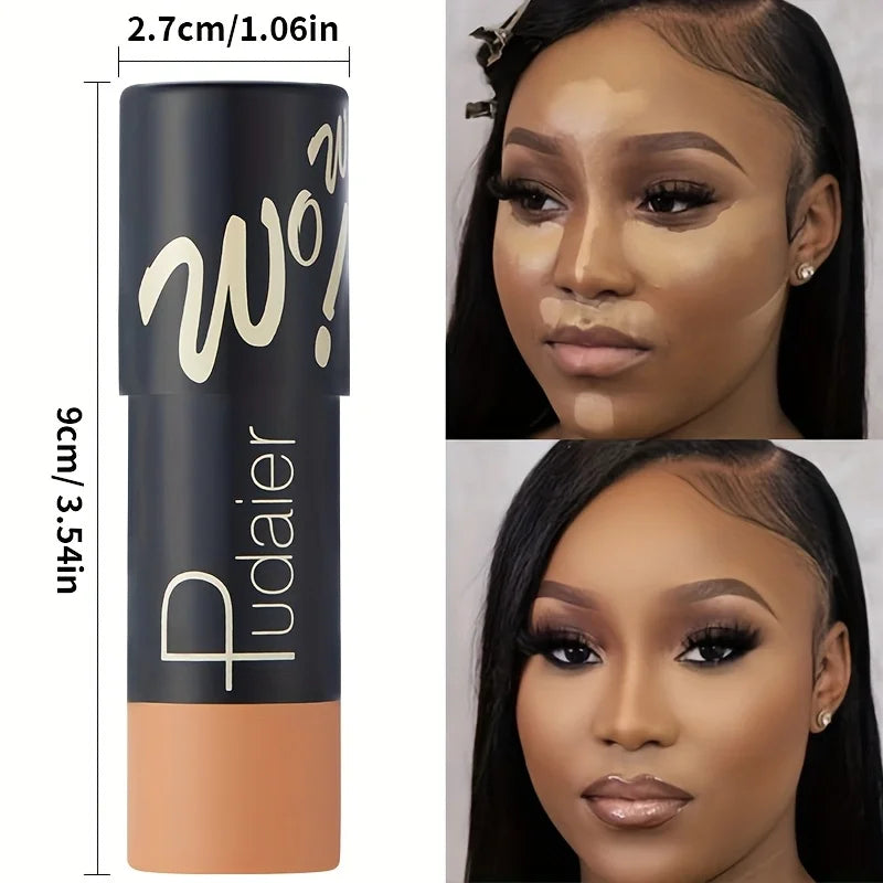 2-in-1 Foundation & Concealer Stick, Waterproof Long Wear, Full Cover.