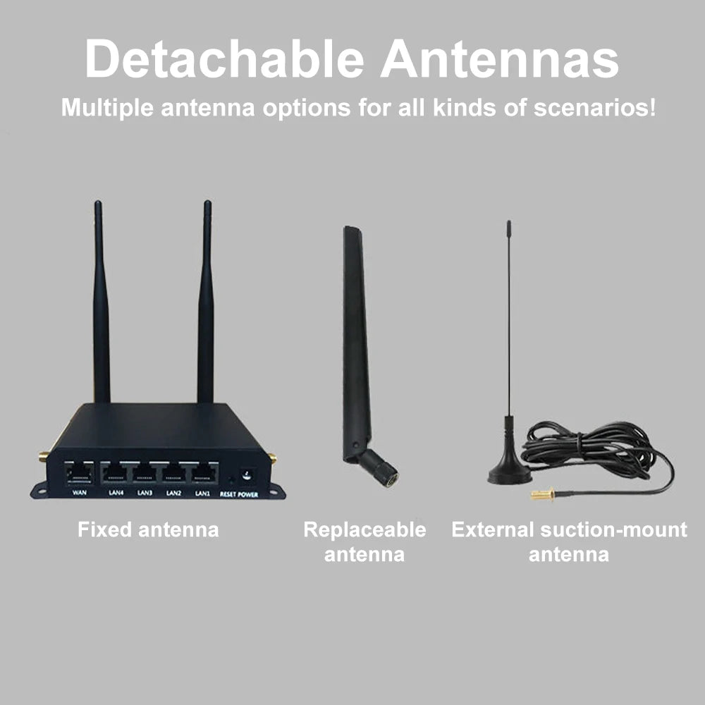 OPTFOCUS LTE WIFI Router 4G 300Mbps 4 Detachable Antennas Wireless Router 1WAN 4LAN USIM Card Slot Industrial Wifi Router