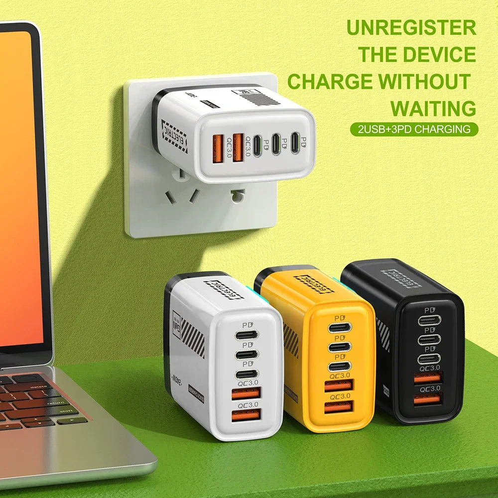 5-port fast charger.