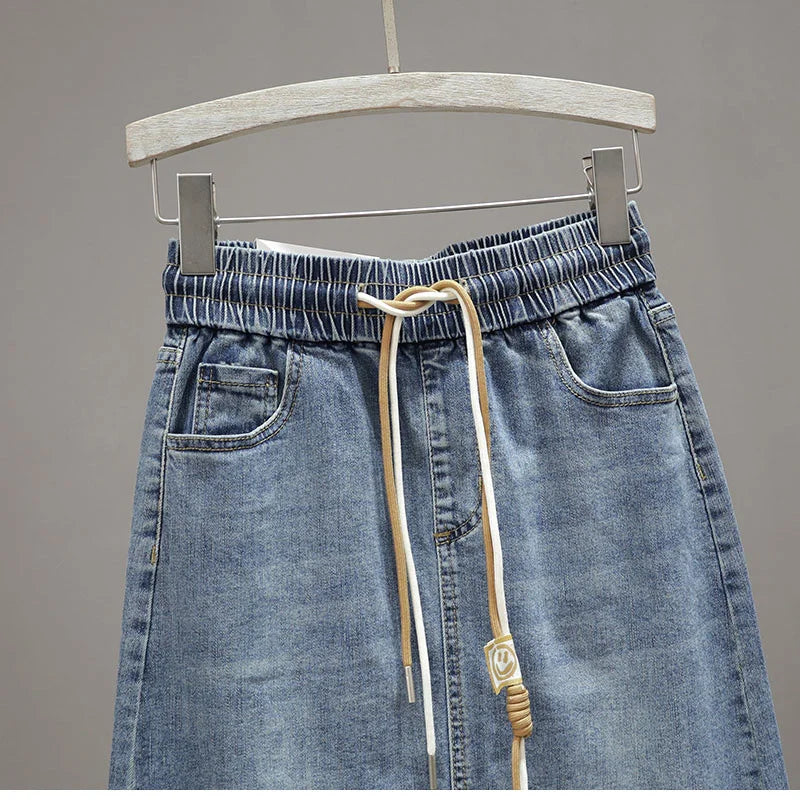 Denim Maxi Skirt Spring Summer Women.