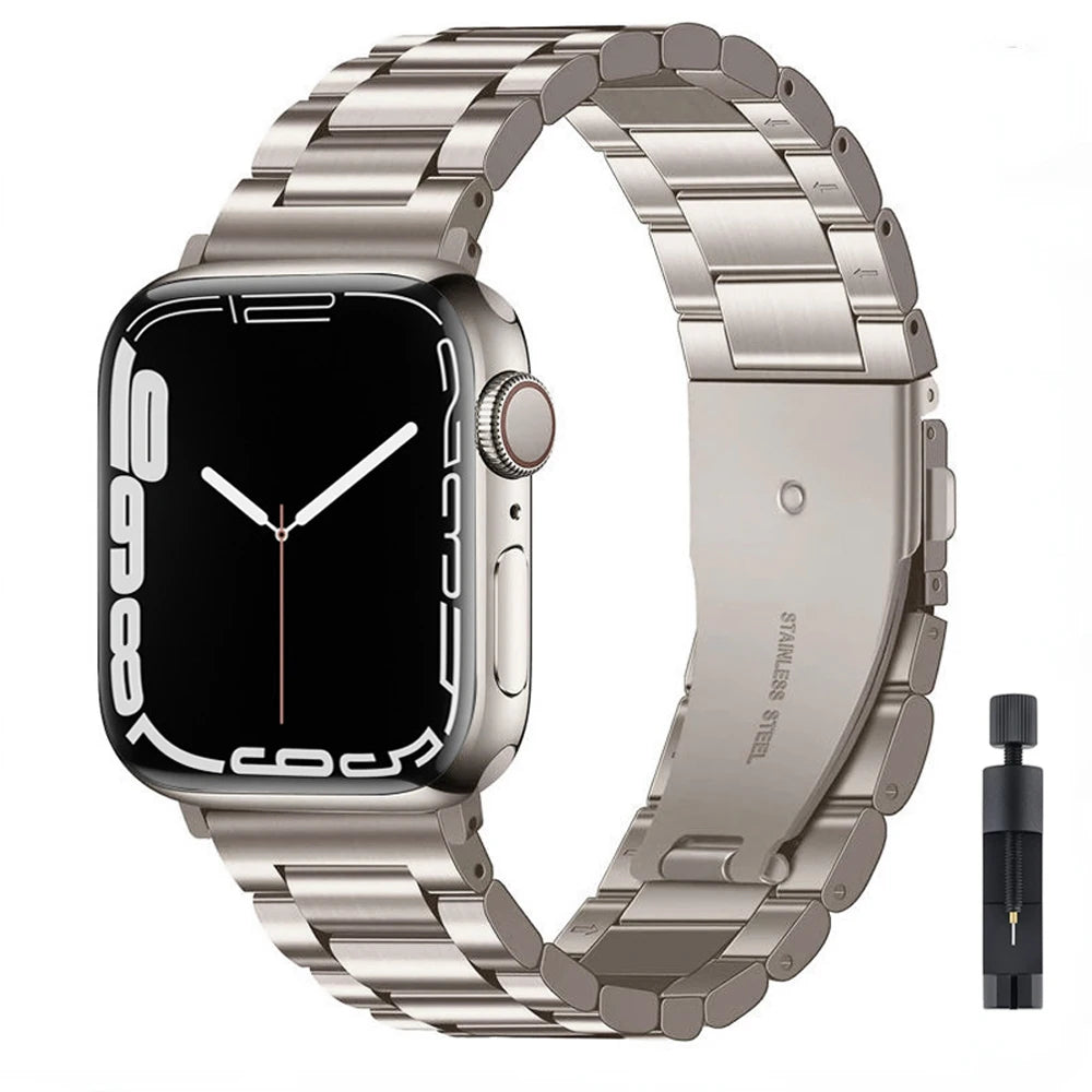 Metal Strap for Apple Watch band 49mm 45mm 41mm 44mm 40mm 42 46 38mm Stainless steel Bracelet iWatch 10 Ultra 9 8 7 6 5 SE Strap