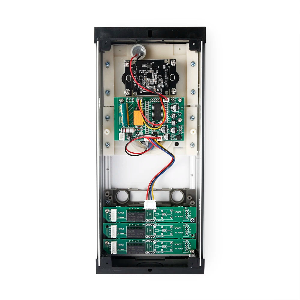 7" Wired Video Door Intercom System With Lock Release Button For 3 Apartment