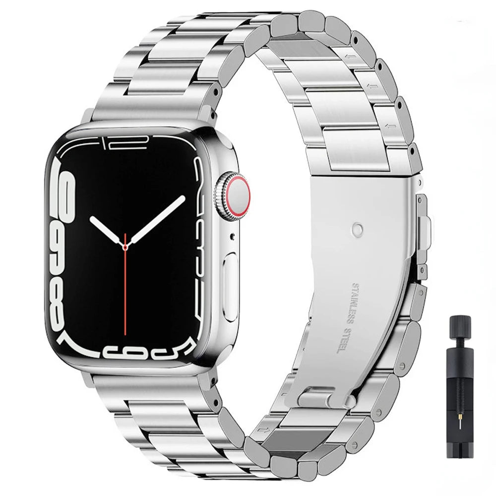 Metal Strap for Apple Watch band 49mm 45mm 41mm 44mm 40mm 42 46 38mm Stainless steel Bracelet iWatch 10 Ultra 9 8 7 6 5 SE Strap