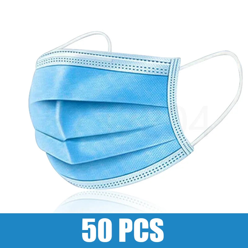 10-200pcs Disposable black Surgical mask Adults Sanitary Certified surgical mask 3 Layer Ply Filter Breathable Medical masks
