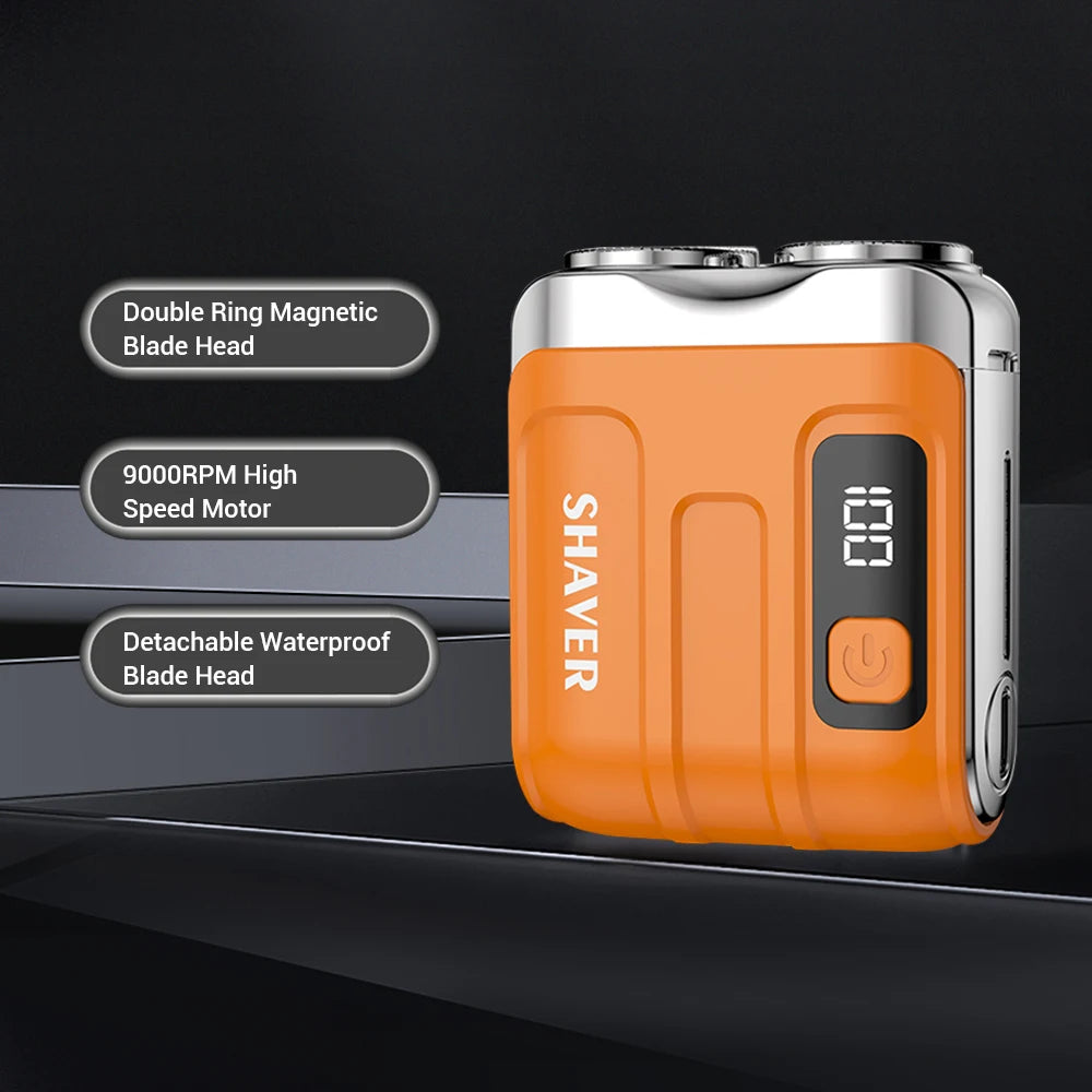 Smart, waterproof electric shaver for travel.