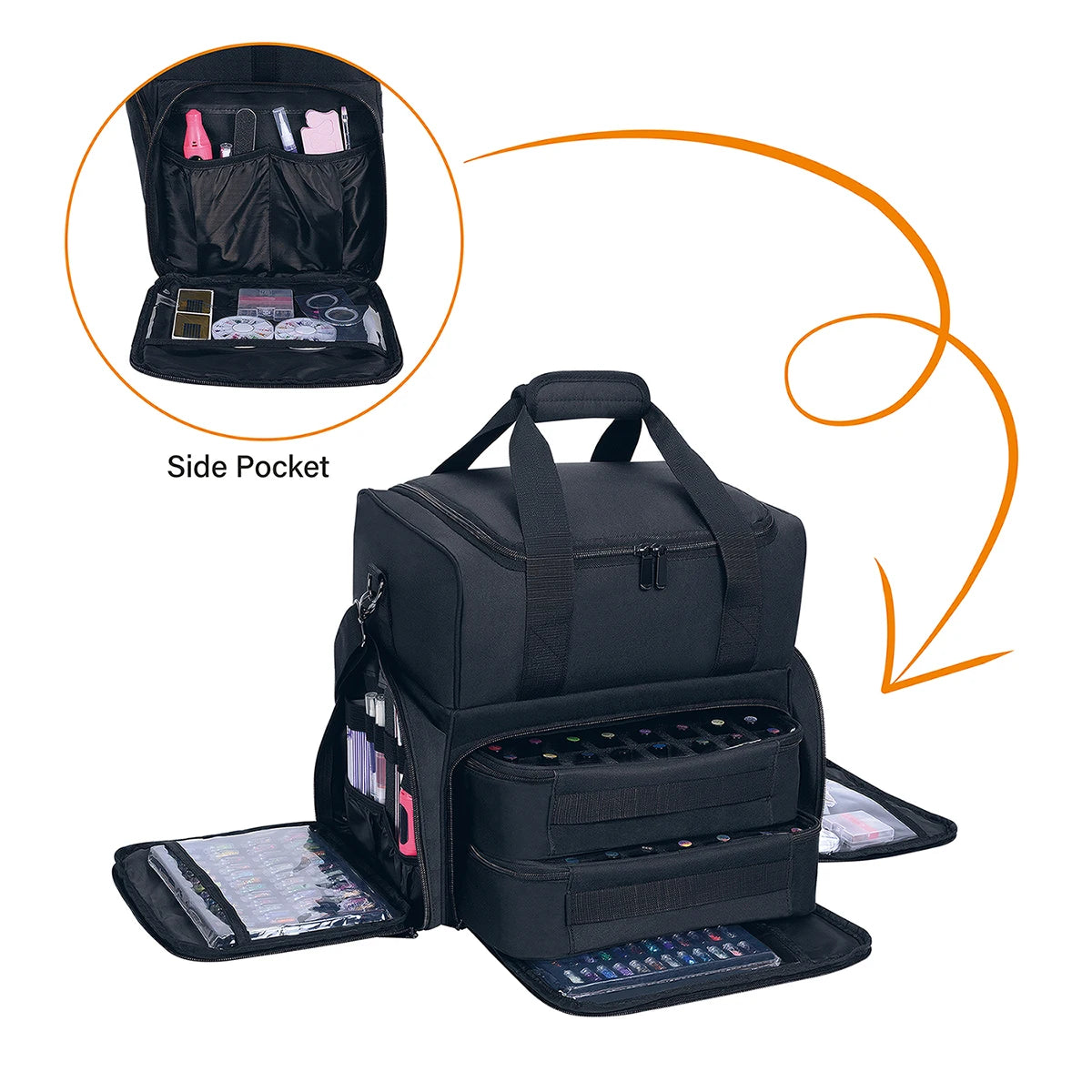 80-Bottle Large Capacity Nail Polish.