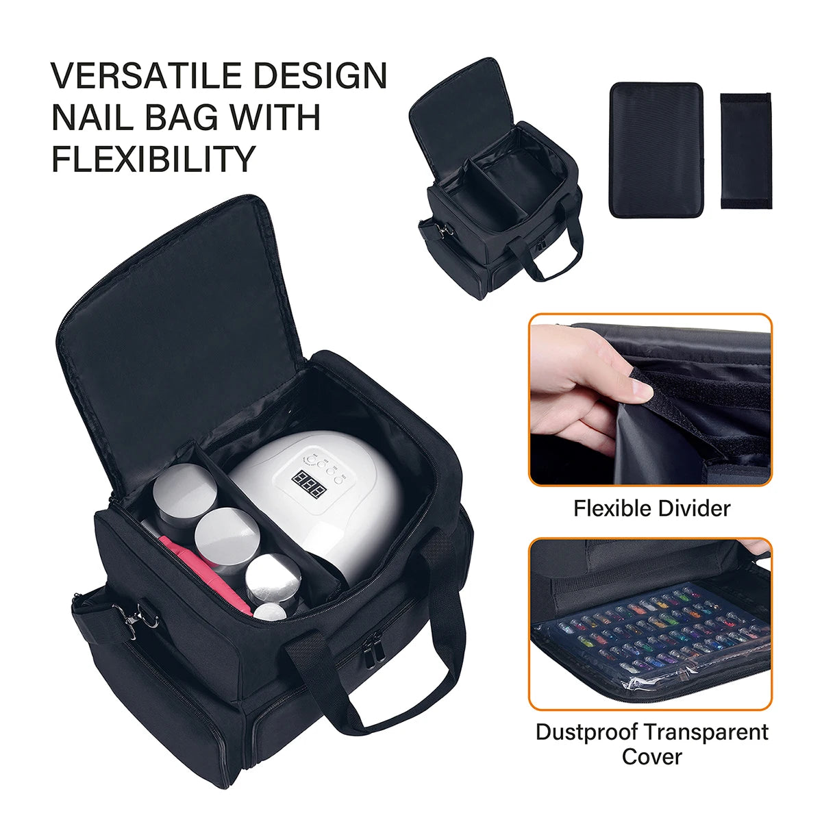 80-Bottle Large Capacity Nail Polish.