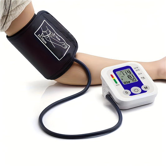 Digital kit for measuring blood pressure on the arm with automatic monitor.