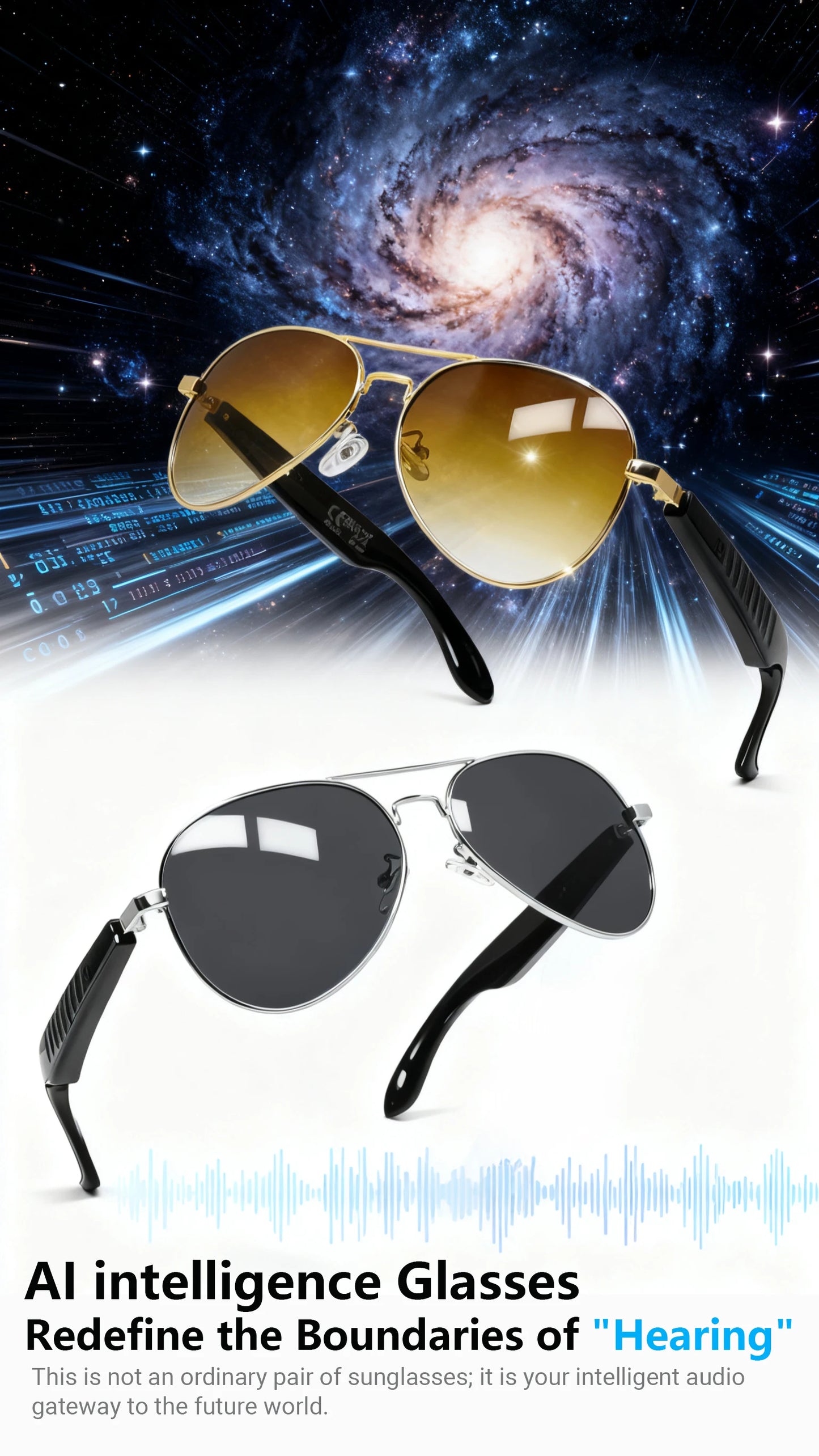 Smart Audio Glasses with AI and Translation .
