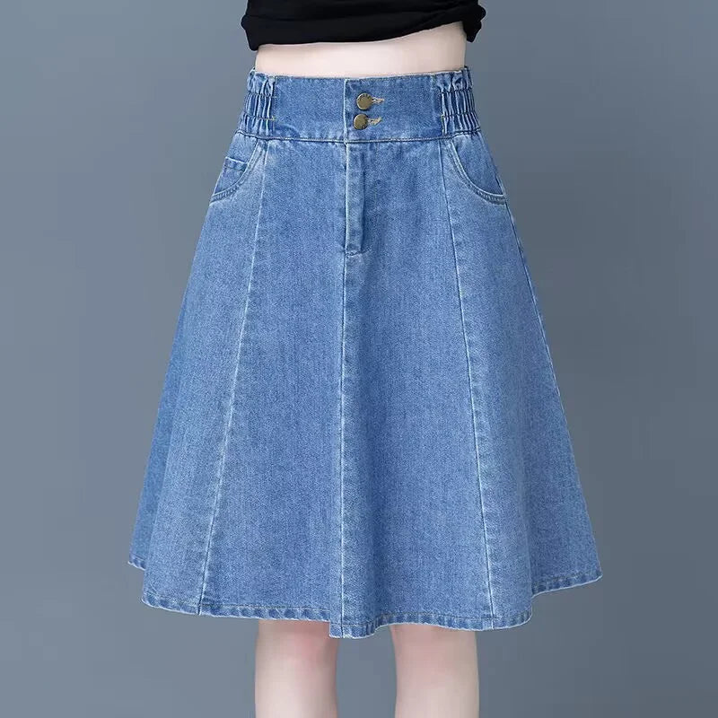 Women Mini Denim Skirts Spring Summer.