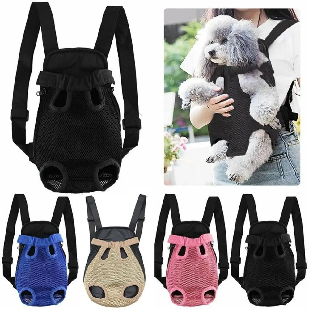 Adjustable dog carrier backpack.
