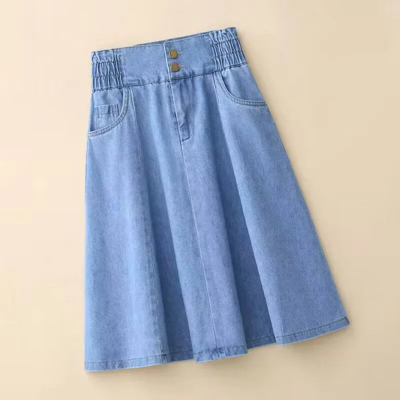 Women Mini Denim Skirts Spring Summer.