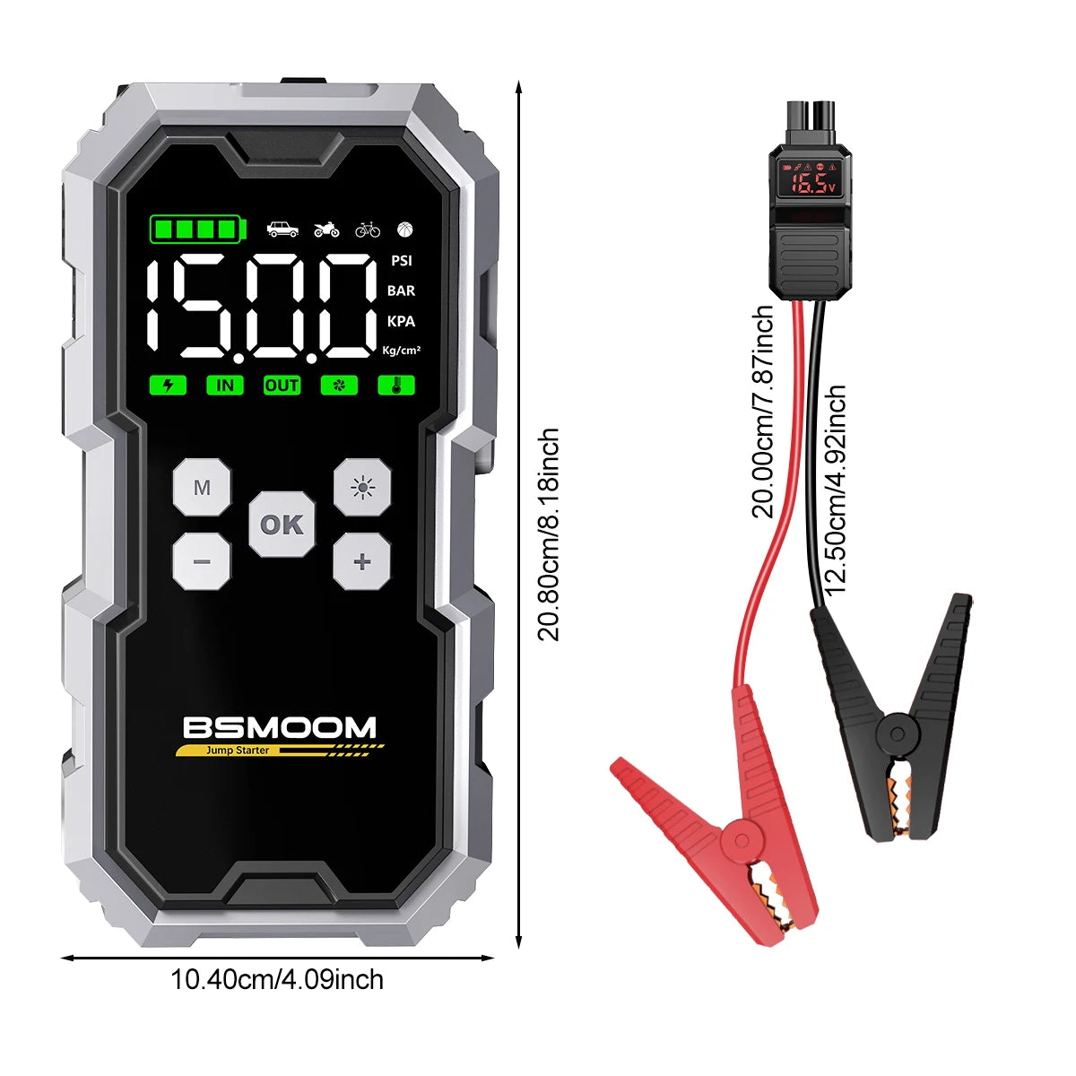 150PSI Air Pump Car Battery Emergency Boosters 7000A Car Jump Starter Power Bank Portable Starting Device Car Starter New