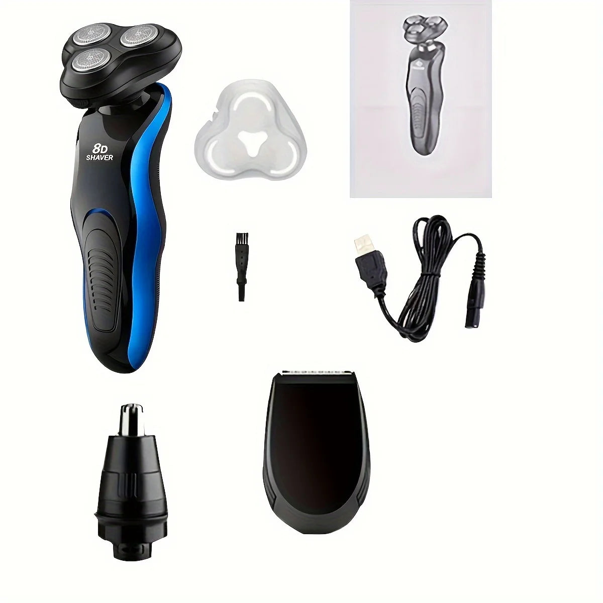 1 multifunctional four-in-one electric shaver, washable.