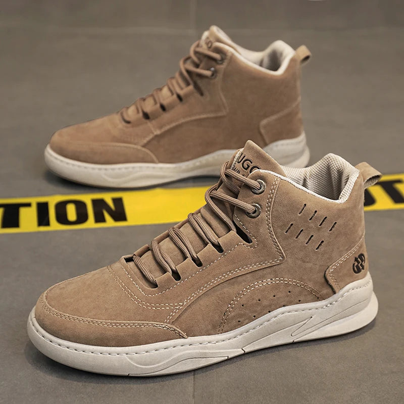 High Top Boots Men's Shoes Motorcycle Ankle Boot Shoes for Men Winter Boots Men's