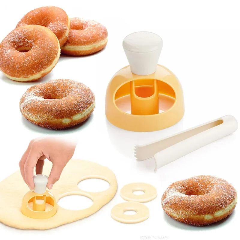 Plastic Donut Maker Waffle Molds Kitchen Accessory Bakeware Doughnut Maker Cake Mold Biscuit Cookies Diy Baking Tool