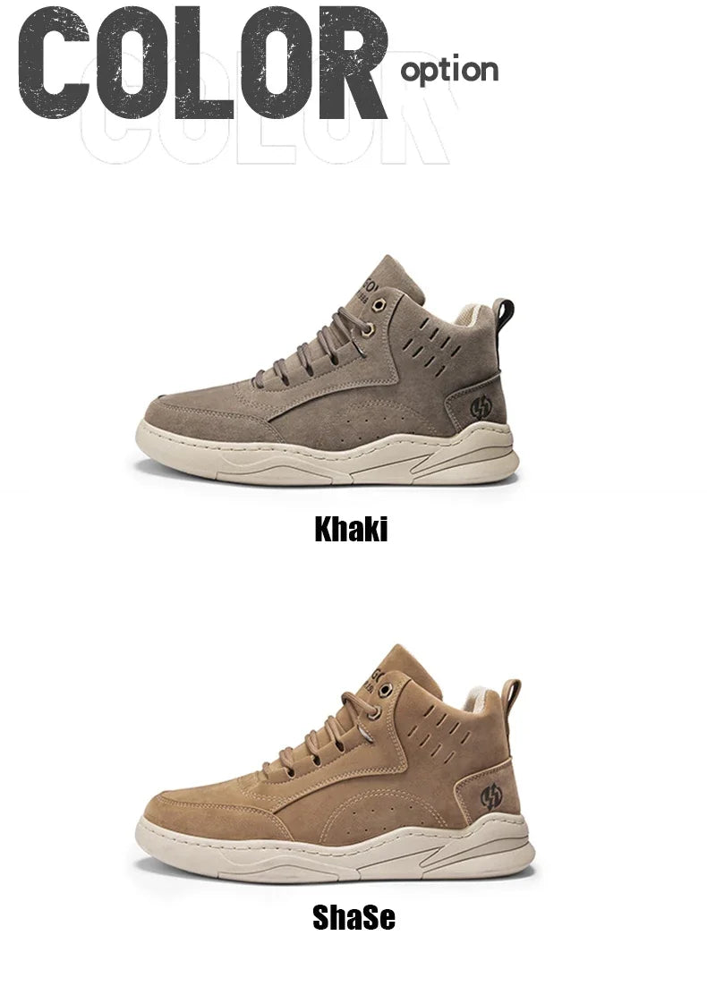 High Top Boots Men's Shoes Motorcycle Ankle Boot Shoes for Men Winter Boots Men's