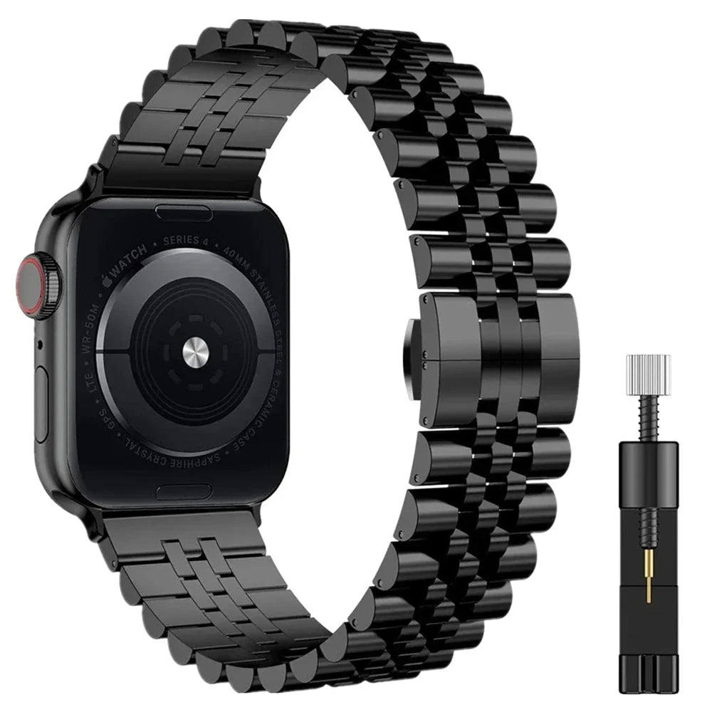 Stainless steel fashion strap is suitable for Apple Watch 38/40/41mm42/44/45/49mm,metal strap is suitable for IWatch 987654321SE
