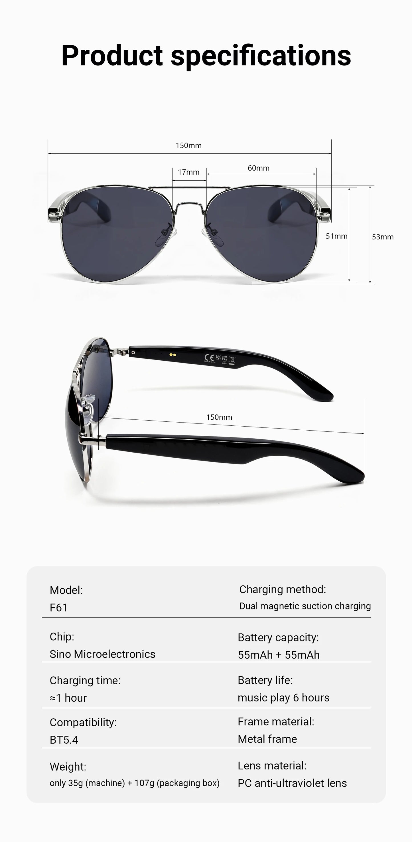 Smart Audio Glasses with AI and Translation .