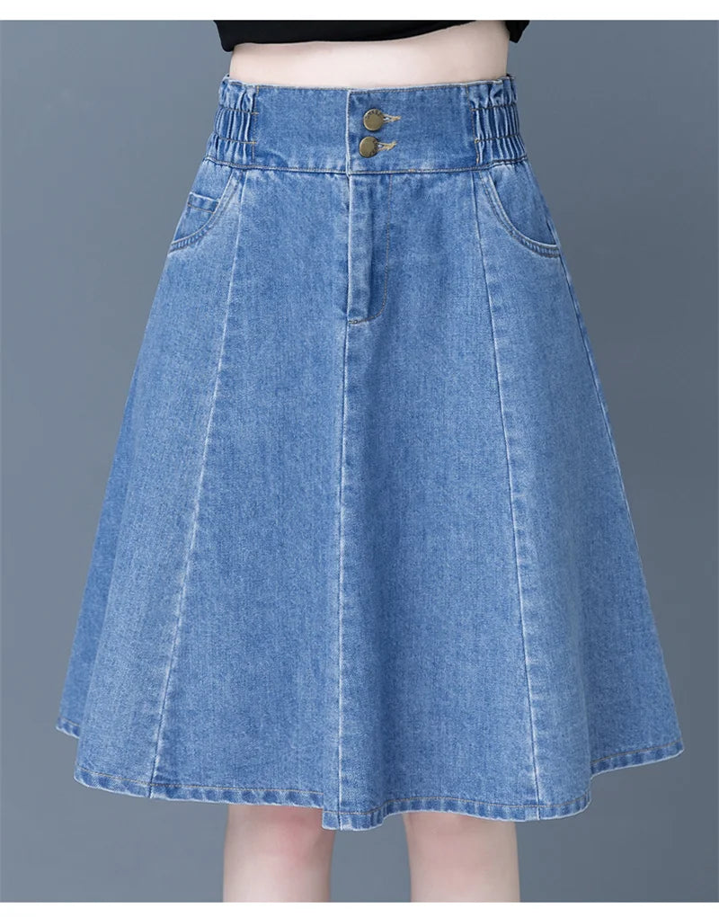 Women Mini Denim Skirts Spring Summer.