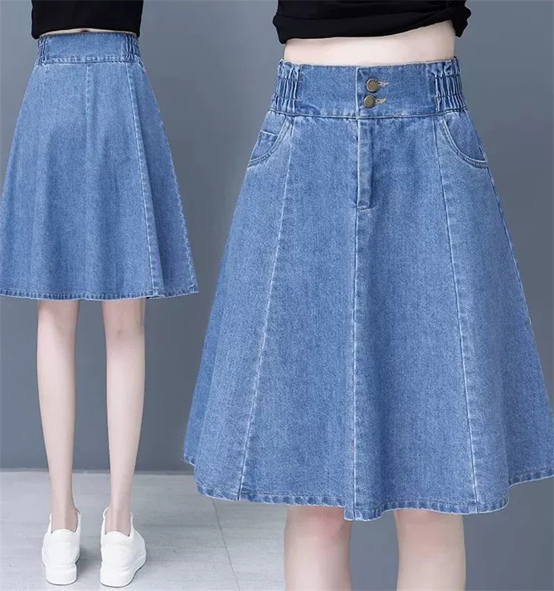 Women Mini Denim Skirts Spring Summer.